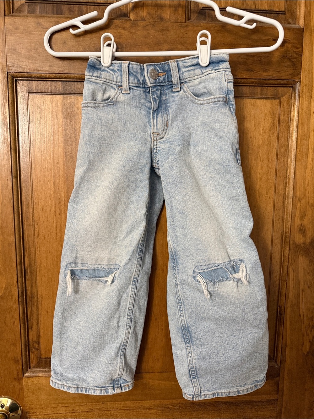 Abercrombie & Fitch Light Blue Denim High Rise Wide Leg 5/6 Jeans
